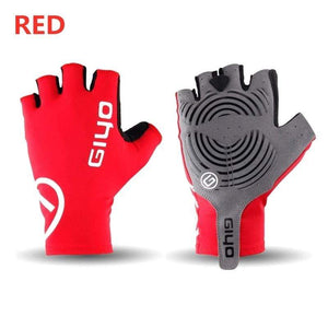 Planet Gates Anti Slip Gel Wind Cycling Half Finger Gloves Breathable Outdoor Lycra Fabric Mittens MTB Gloves Racing Road Bike Glove