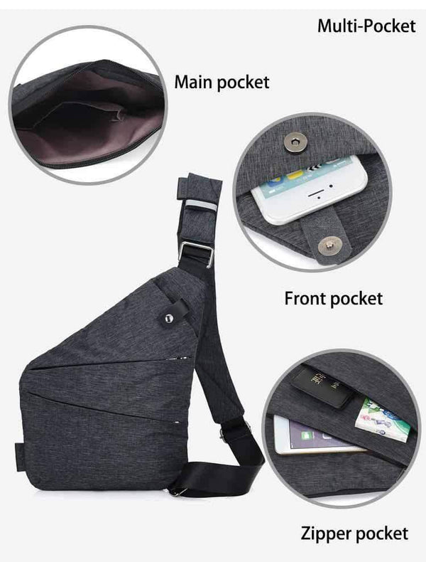 Planet Gates Anti-theft Canvas chest bag men Sport Single Shoulder travel Bags cross body pack for man Black bolso hombre