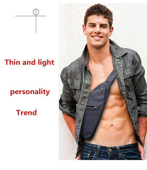 Planet Gates Anti-Theft Men's Messenger Bags Multi-pocket Sling Shoulder Bags Casual Chest Pack Travel Crossbody Bags Male