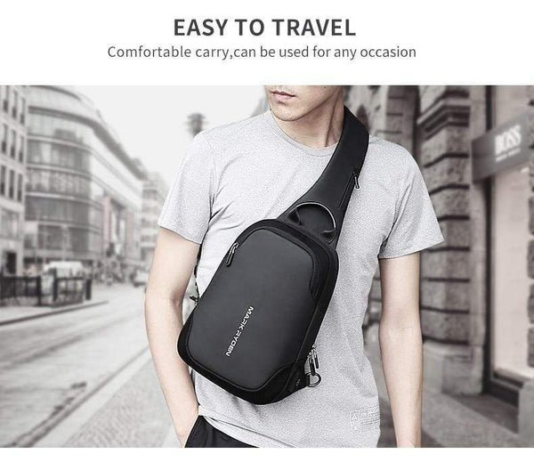 Planet Gates Anti-thief Crossbody Bag Waterproof Men Sling Chest Bag Fit 9.7 inch Ipad Fashion Shoulder Bag