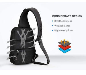 Planet Gates Anti-thief Crossbody Bag Waterproof Men Sling Chest Bag Fit 9.7 inch Ipad Fashion Shoulder Bag