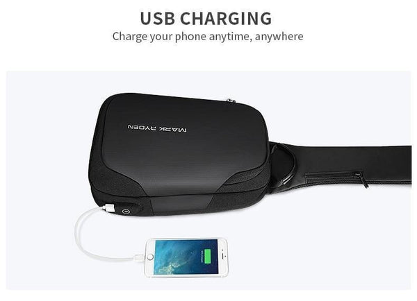 Planet Gates Anti-thief Crossbody Bag Waterproof Men Sling Chest Bag Fit 9.7 inch Ipad Fashion Shoulder Bag