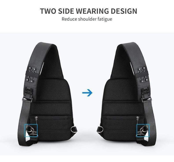 Planet Gates Anti-thief Crossbody Bag Waterproof Men Sling Chest Bag Fit 9.7 inch Ipad Fashion Shoulder Bag