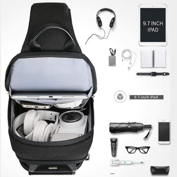 Planet Gates Anti-thief Crossbody Bag Waterproof Men Sling Chest Bag Fit 9.7 inch Ipad Fashion Shoulder Bag