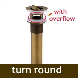 Planet Gates Antique 1 Without Overflow Brass Bathroom Lavatory Sink Pop Up Drain Bathroom Basin Sink Use Bathroom Products/Accessories HJ-0618F