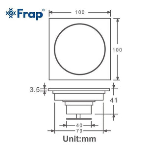 Planet Gates Antique Brass Carved 10cm*10cm Floor Drain Square Bath Drains Filter Bathroom Balcony Kitchen Drainer Accessories Y38088 (Y38088)