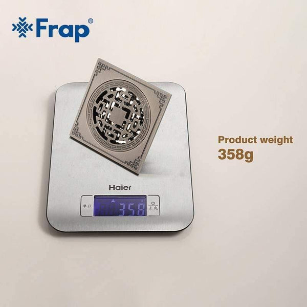 Planet Gates Antique Brass Carved 10cm*10cm Floor Drain Square Bath Drains Filter Bathroom Balcony Kitchen Drainer Accessories Y38088 (Y38088)