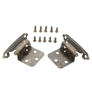 2Pcs Overlay Cabinet Hinges Self Close Cabinet Door Hinge Kitchen Cupboard Flush Hinge Antique Furniture Hardware 71*38*35mm