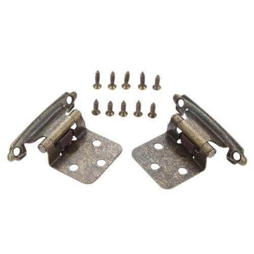 2Pcs Overlay Cabinet Hinges Self Close Cabinet Door Hinge Kitchen Cupboard Flush Hinge Antique Furniture Hardware 71*38*35mm