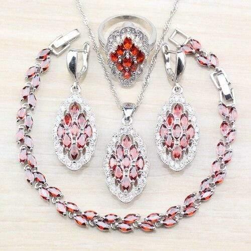 Planet Gates Antique Bronze Plated / 7 925 Silver Sets With Natural Stones Blue CZ Earrings/Pendant And Necklace/Bracelet/Ring For Women Costume