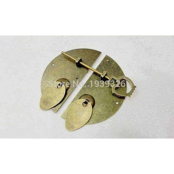 Planet Gates Antique Furniture Hardware Accessories Brass Round Door Lock Shoebox Wardrobe Bookcase Cupboard Cabinet Vintage Pull Handle Knob