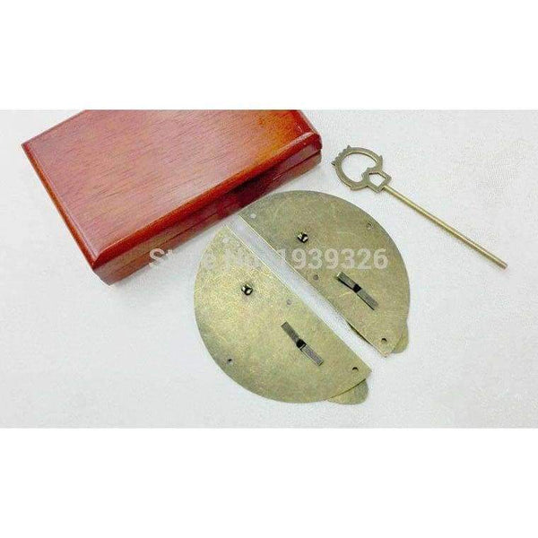 Planet Gates Antique Furniture Hardware Accessories Brass Round Door Lock Shoebox Wardrobe Bookcase Cupboard Cabinet Vintage Pull Handle Knob