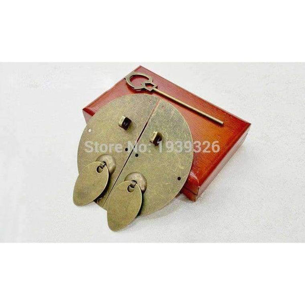 Planet Gates Antique Furniture Hardware Accessories Brass Round Door Lock Shoebox Wardrobe Bookcase Cupboard Cabinet Vintage Pull Handle Knob