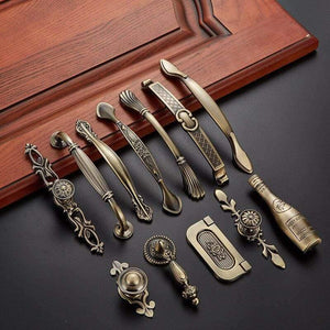 Antique Handle Knob Furniture Handle Kitchen Cabinet Handle Drawer Handle Pulls Zinc Alloy Cupboard Handles European Handles