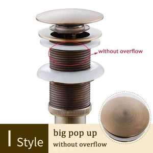 Planet Gates Antique I Without Overflow Brass Bathroom Lavatory Sink Pop Up Drain Bathroom Basin Sink Use Bathroom Products/Accessories HJ-0618F