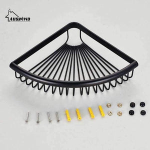 Planet Gates Antique Solid Brass Corner Shelf Brushed Bronze Basket Ceramic Storage/Bathroom Shelves Bathroom Accessories Products