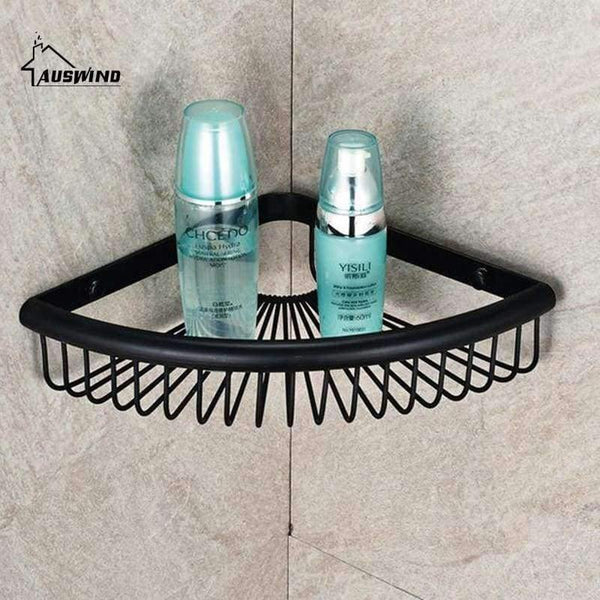 Planet Gates Antique Solid Brass Corner Shelf Brushed Bronze Basket Ceramic Storage/Bathroom Shelves Bathroom Accessories Products