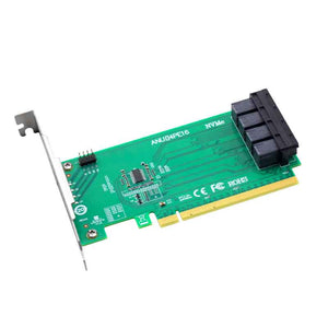 Planet Gates ANU04PE16 NVMe Controller SFF8643-SFF8639  4 port PCIe3.0 X16  SSD Exp Riser (not with cables,not support LSI 8643*2 to 8639*2 ）