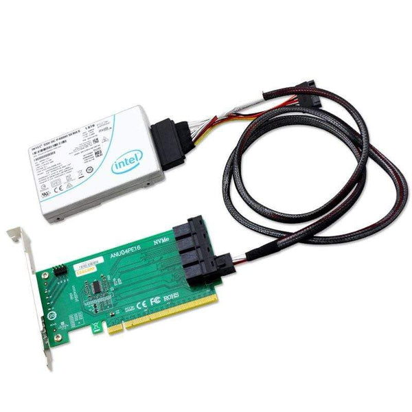 Planet Gates ANU04PE16 NVMe Controller SFF8643-SFF8639  4 port PCIe3.0 X16  SSD Exp Riser (not with cables,not support LSI 8643*2 to 8639*2 ）