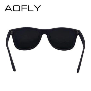 Planet Gates AOFLY Fashion Sunglasses Men Polarized Sunglasses Men Driving Mirrors Coating Points Black Frame Eyewear Male Sun Glasses UV400