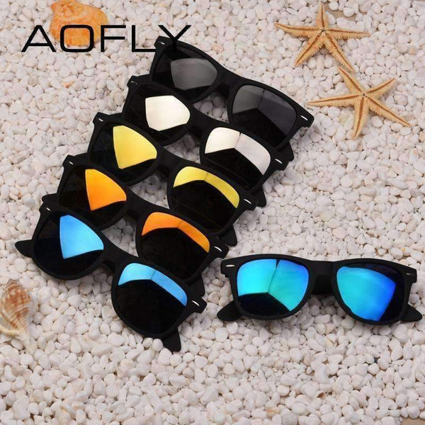 Planet Gates AOFLY Fashion Sunglasses Men Polarized Sunglasses Men Driving Mirrors Coating Points Black Frame Eyewear Male Sun Glasses UV400