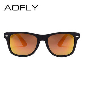 Planet Gates AOFLY Fashion Sunglasses Men Polarized Sunglasses Men Driving Mirrors Coating Points Black Frame Eyewear Male Sun Glasses UV400