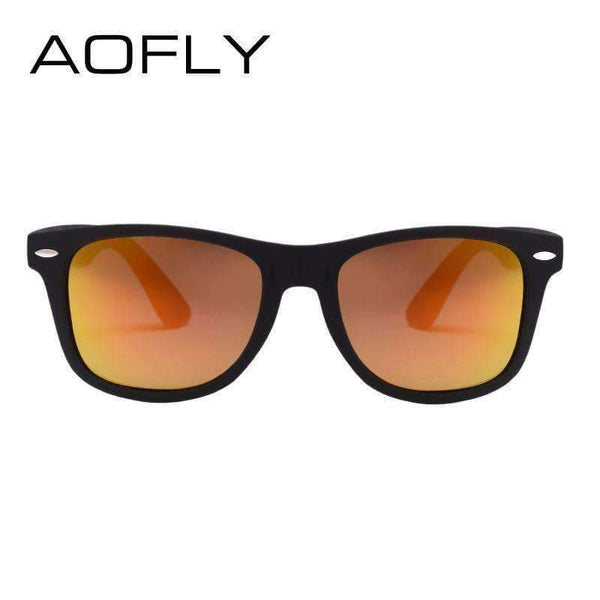Planet Gates AOFLY Fashion Sunglasses Men Polarized Sunglasses Men Driving Mirrors Coating Points Black Frame Eyewear Male Sun Glasses UV400