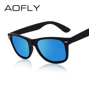 Planet Gates AOFLY Fashion Sunglasses Men Polarized Sunglasses Men Driving Mirrors Coating Points Black Frame Eyewear Male Sun Glasses UV400