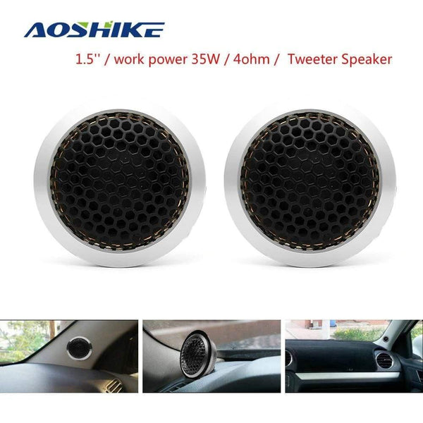 AOSHIKE 2PCS 1.5'' Car Tweeter Speaker 4 Ohnm 180W 12V Aluminum Alloy Mini High Efficiency Car Dome Tweeter Speakers For Car