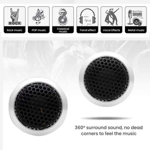 AOSHIKE 2PCS 1.5'' Car Tweeter Speaker 4 Ohnm 180W 12V Aluminum Alloy Mini High Efficiency Car Dome Tweeter Speakers For Car