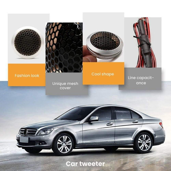 AOSHIKE 2PCS 1.5'' Car Tweeter Speaker 4 Ohnm 180W 12V Aluminum Alloy Mini High Efficiency Car Dome Tweeter Speakers For Car