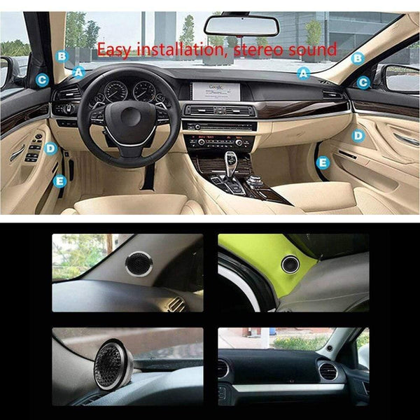 AOSHIKE 2PCS 1.5'' Car Tweeter Speaker 4 Ohnm 180W 12V Aluminum Alloy Mini High Efficiency Car Dome Tweeter Speakers For Car