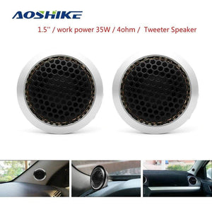 AOSHIKE 2PCS 1.5'' Car Tweeter Speaker 4 Ohnm 180W 12V Aluminum Alloy Mini High Efficiency Car Dome Tweeter Speakers For Car