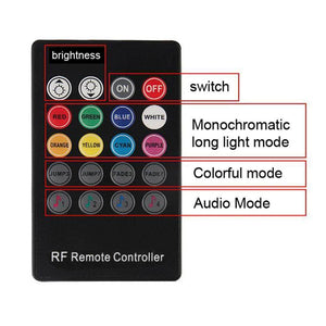 Planet Gates APP 60cm 90cm 4x Car Underglow Flexible Strip LED APP/Remote Control RGB Decorative Atmosphere Lamp Under Tube Underbody System Neon Light Kit