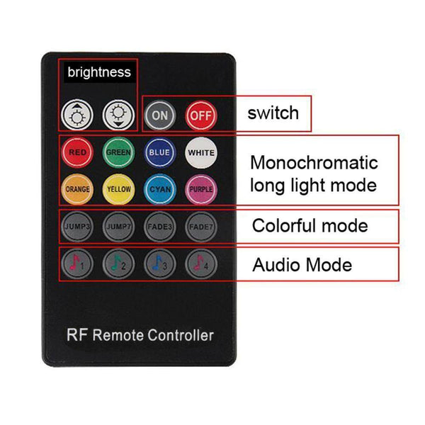 Planet Gates APP 60cm 90cm 4x Car Underglow Flexible Strip LED APP/Remote Control RGB Decorative Atmosphere Lamp Under Tube Underbody System Neon Light Kit