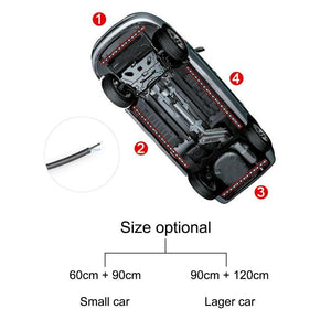 Planet Gates APP 60cm 90cm 4x Car Underglow Flexible Strip LED APP/Remote Control RGB Decorative Atmosphere Lamp Under Tube Underbody System Neon Light Kit