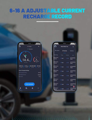 Planet Gates APP EV Charger Electric Vehicle Charging Station Wi-Fi Bluetooth EVSE Wallbox Remote Control Type 2 Cable16A 3Phase IEC 62196-2