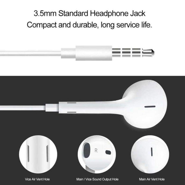 Planet Gates Apple EarPods with 3.5mm Headphones Earphones Remote Microphone for iPhone 5 6s Plus 6 Plus SE 5s