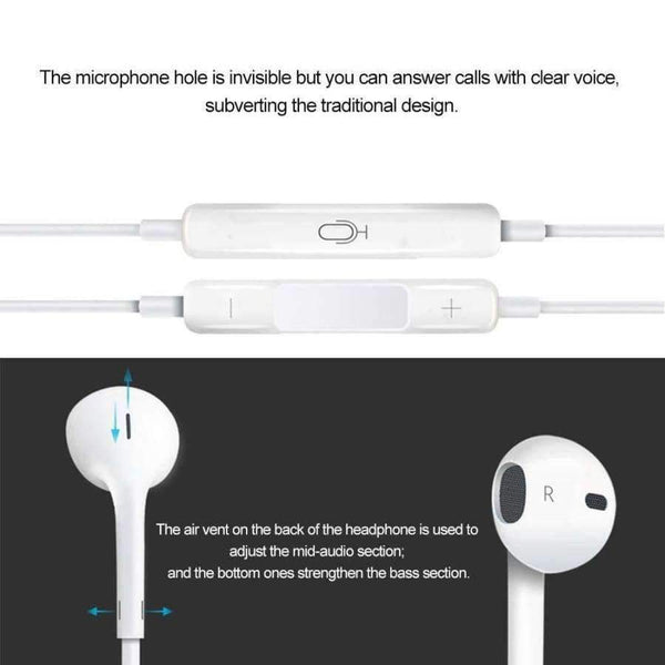 Planet Gates Apple EarPods with 3.5mm Headphones Earphones Remote Microphone for iPhone 5 6s Plus 6 Plus SE 5s
