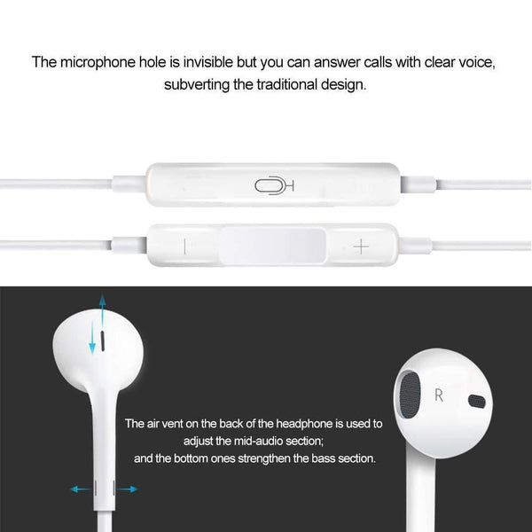 Planet Gates Apple Earpods with Lightning Connector Headphones iPhone 7 Earphones iPhone 8 Remote Microphone