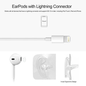 Planet Gates Apple Earpods with Lightning Connector Headphones iPhone 7 Earphones iPhone 8 Remote Microphone