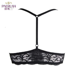 Planet Gates Apple green / 70A Women Lycra Front Closure Y type Beauty Back Floral Lace Bra Sexy Female One - Piece Seamless Push Up backless Underwear