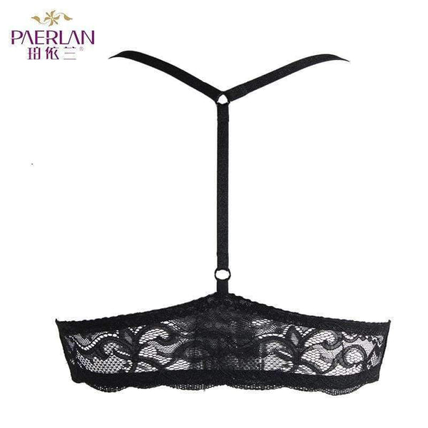 Planet Gates Apple green / 70A Women Lycra Front Closure Y type Beauty Back Floral Lace Bra Sexy Female One - Piece Seamless Push Up backless Underwear