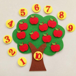 Planet Gates Apple Tree 25X26cm Teaching Kindergarten Manual DIY Weave Cloth Baby Early Learning Education Toys Montessori Teaching Aids Math Toys