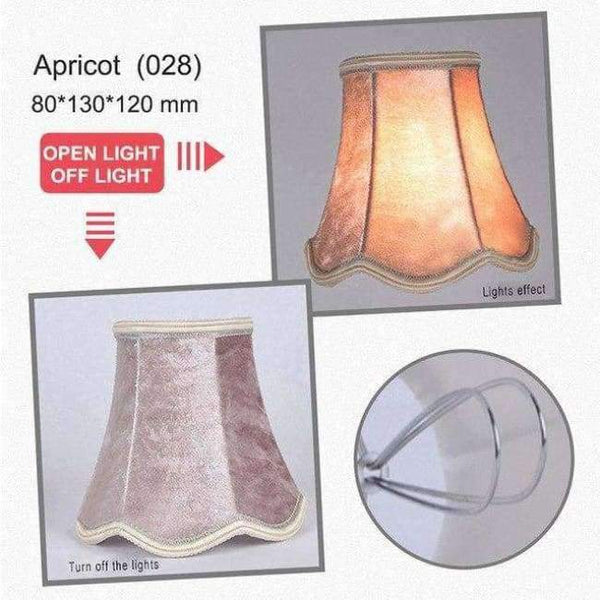 Planet Gates Apricot Art Deco Ripple Lamp Shades Crystal Chandelier Wall Lamp Fabric Lampshade Nordic Style Modern Lamp Cover for Home Decoration