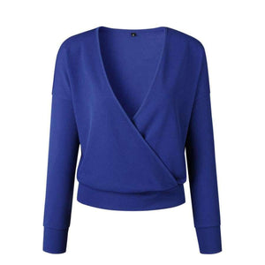 Planet Gates Apricot / L Sexy Deep V Neck Long Sleeve Tops Knitted Women Sweater Winter Casual Pullovers Female Jumpers Autumn Sweaters