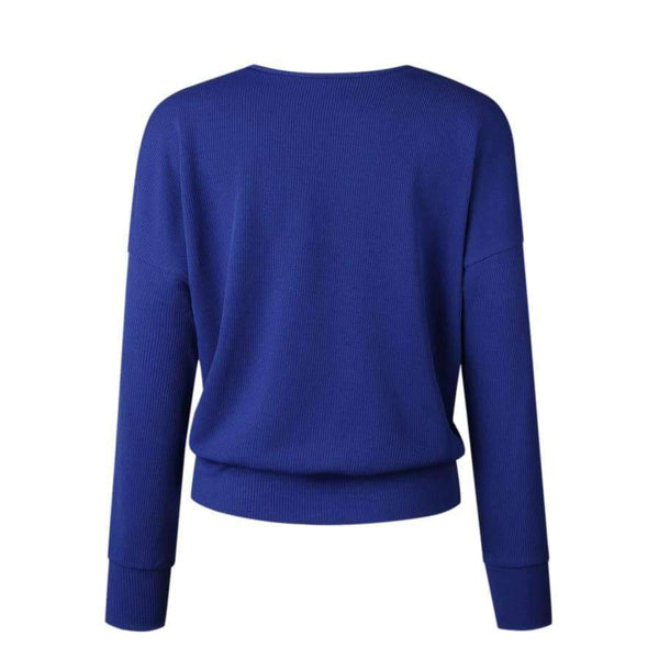Sexy Deep V Neck Long Sleeve Tops Knitted Women Sweater Winter Casual Pullovers Female Jumpers Autumn Sweaters