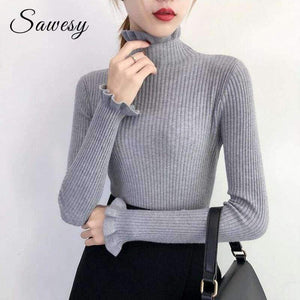 Planet Gates apricot / One Size Turtleneck Sweaters Women Autumn Winter 2018 Slim Knitting  Sweater Women Jumper Korean Casual Black Sweater And Pullover
