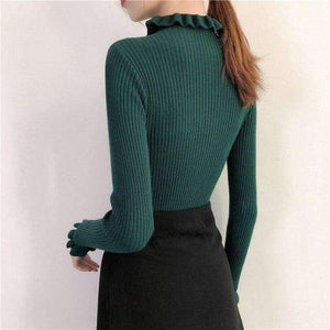 Planet Gates apricot / One Size Turtleneck Sweaters Women Autumn Winter 2018 Slim Knitting  Sweater Women Jumper Korean Casual Black Sweater And Pullover