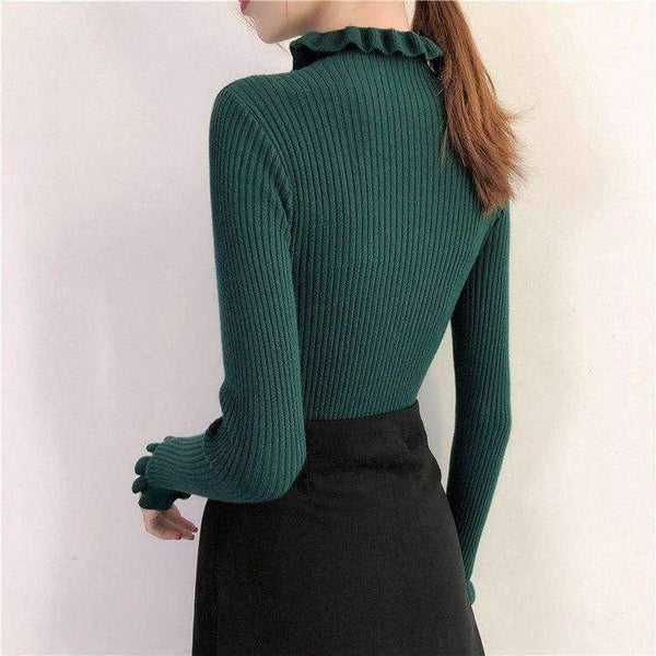 Planet Gates apricot / One Size Turtleneck Sweaters Women Autumn Winter 2018 Slim Knitting  Sweater Women Jumper Korean Casual Black Sweater And Pullover